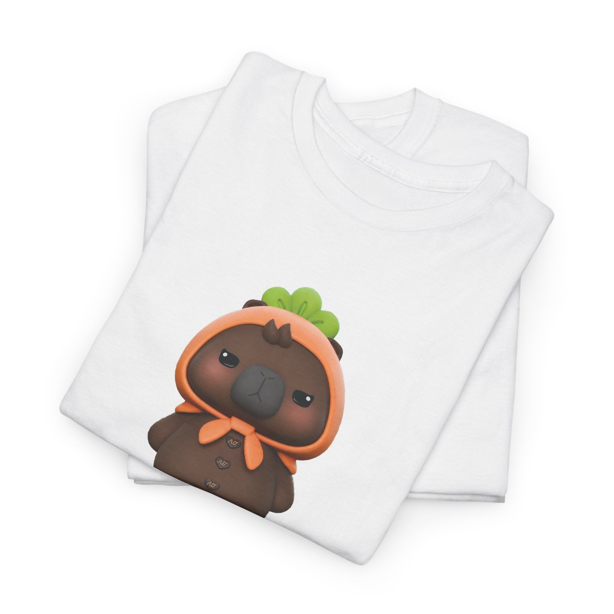 Folded white NetJJ JookKroo mascot t-shirt — Love Upon a Time Thai BL fan merch