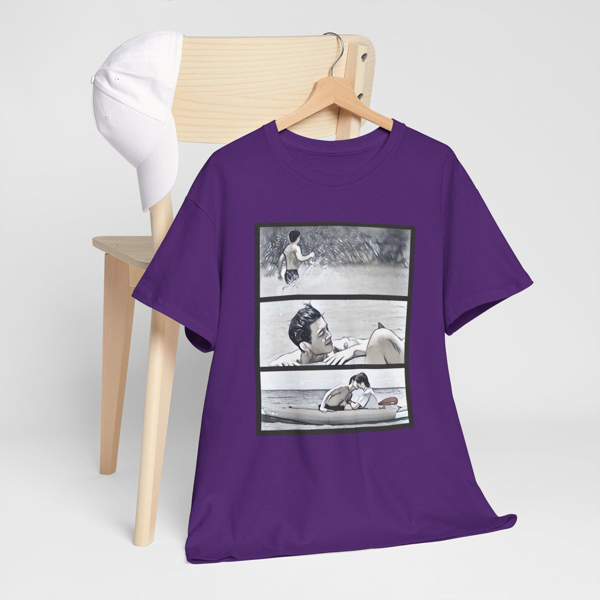 PondPhuwin 'Me and Thee' Thee & Peach three-panel scene t-shirt — Thai BL fan merch