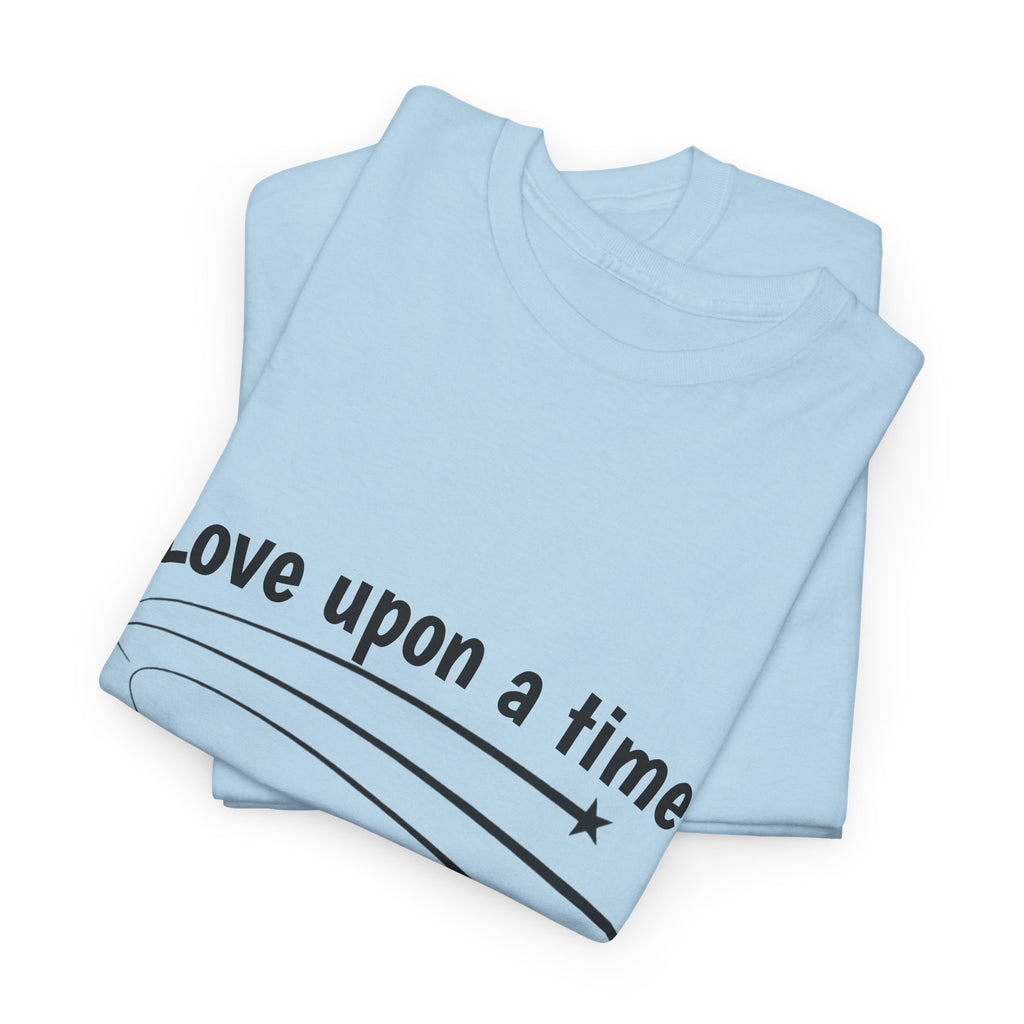 Light blue Love Upon a Time Shooting Stars t-shirt on a hanger — Thai BL series fan merch