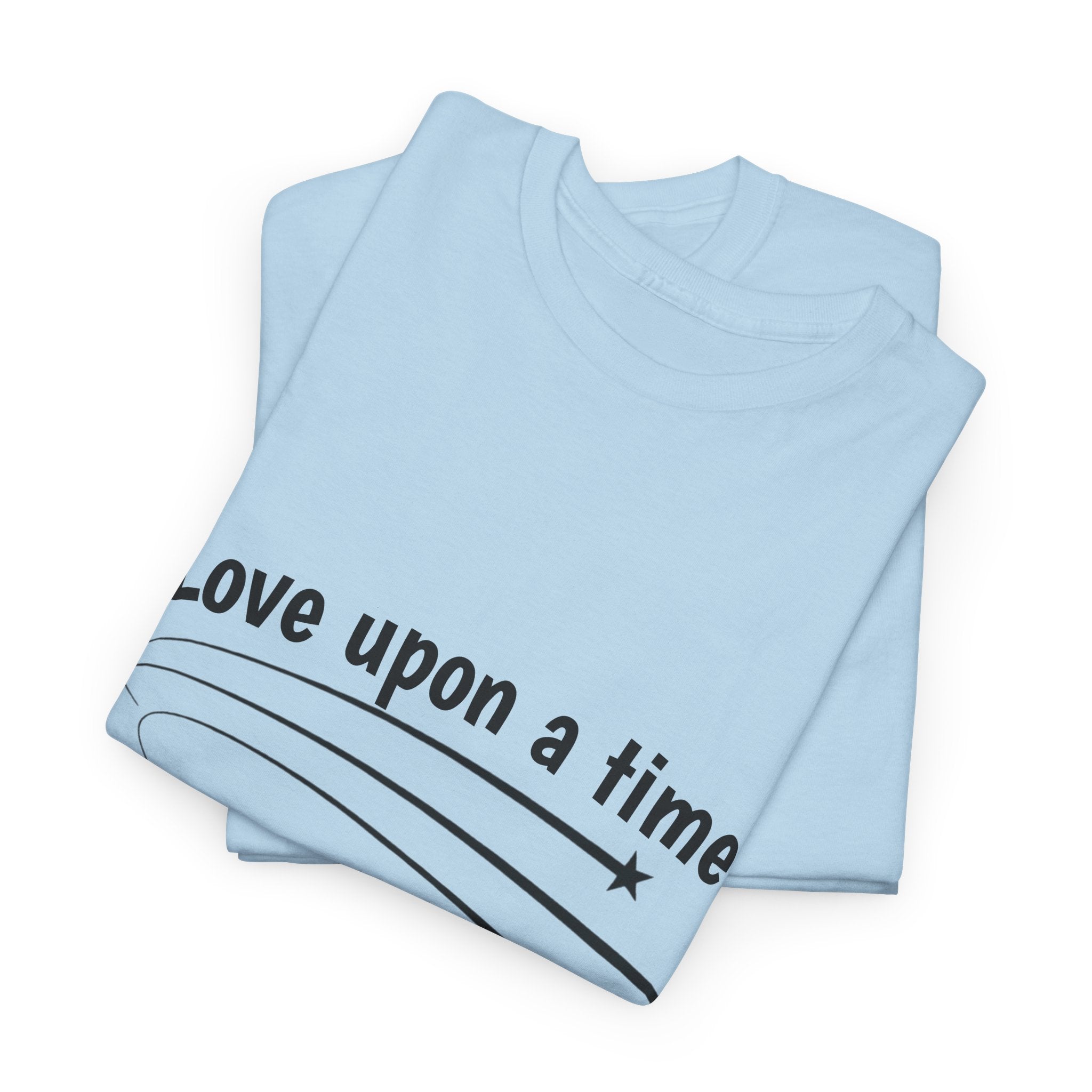 Light blue Love Upon a Time Shooting Stars t-shirt on a hanger — Thai BL series fan merch