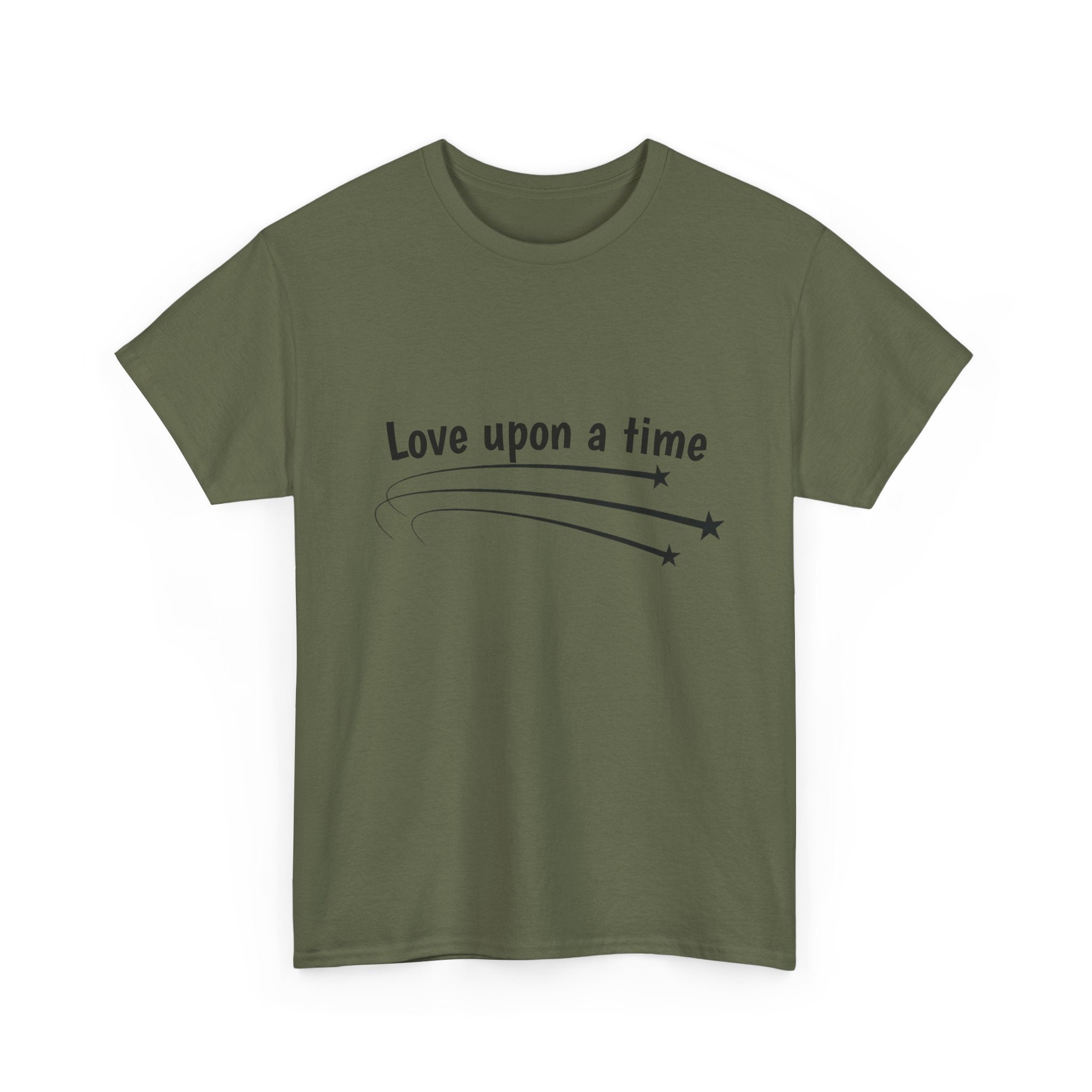 Love Upon a Time Shooting Stars t-shirt in military green — Thai BL NetJJ and LatteKim series fan merch