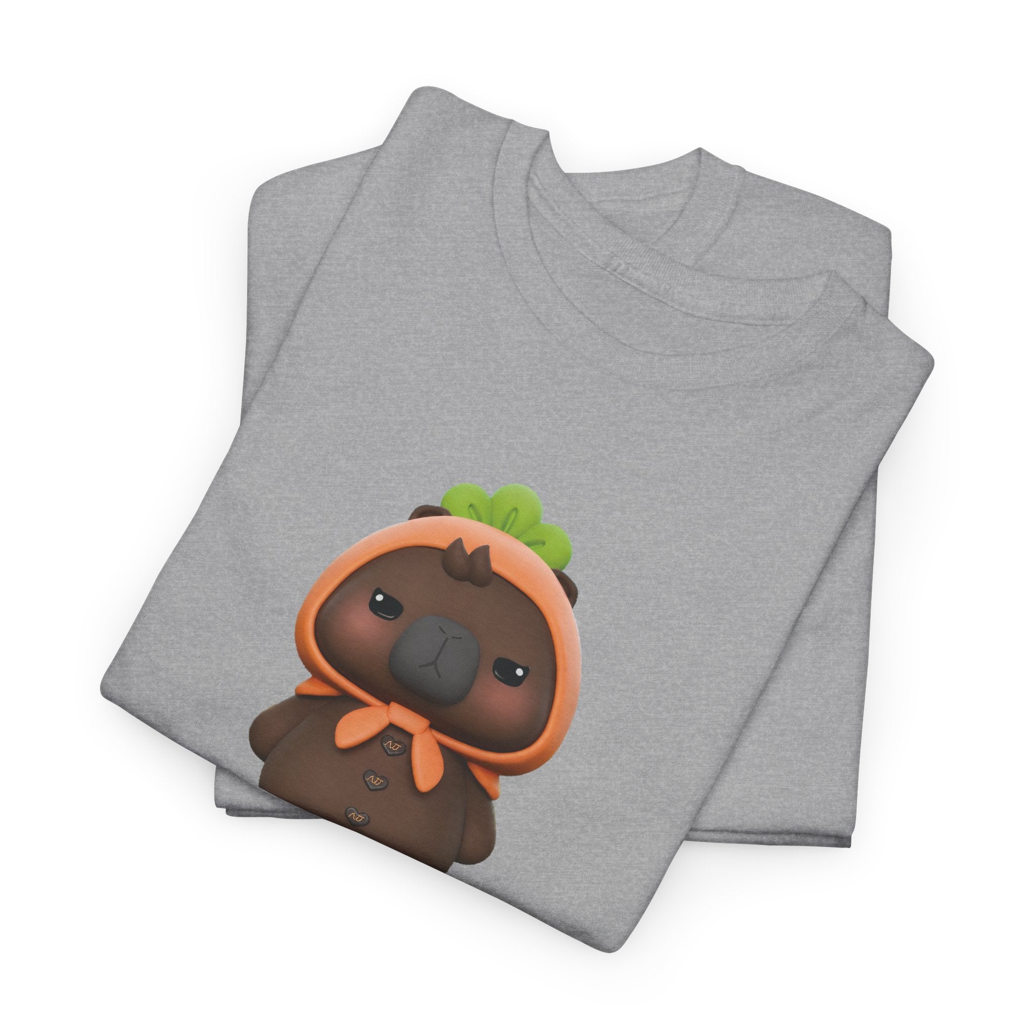 Folded sport grey NetJJ JookKroo mascot t-shirt — Love Upon a Time Thai BL fan merch