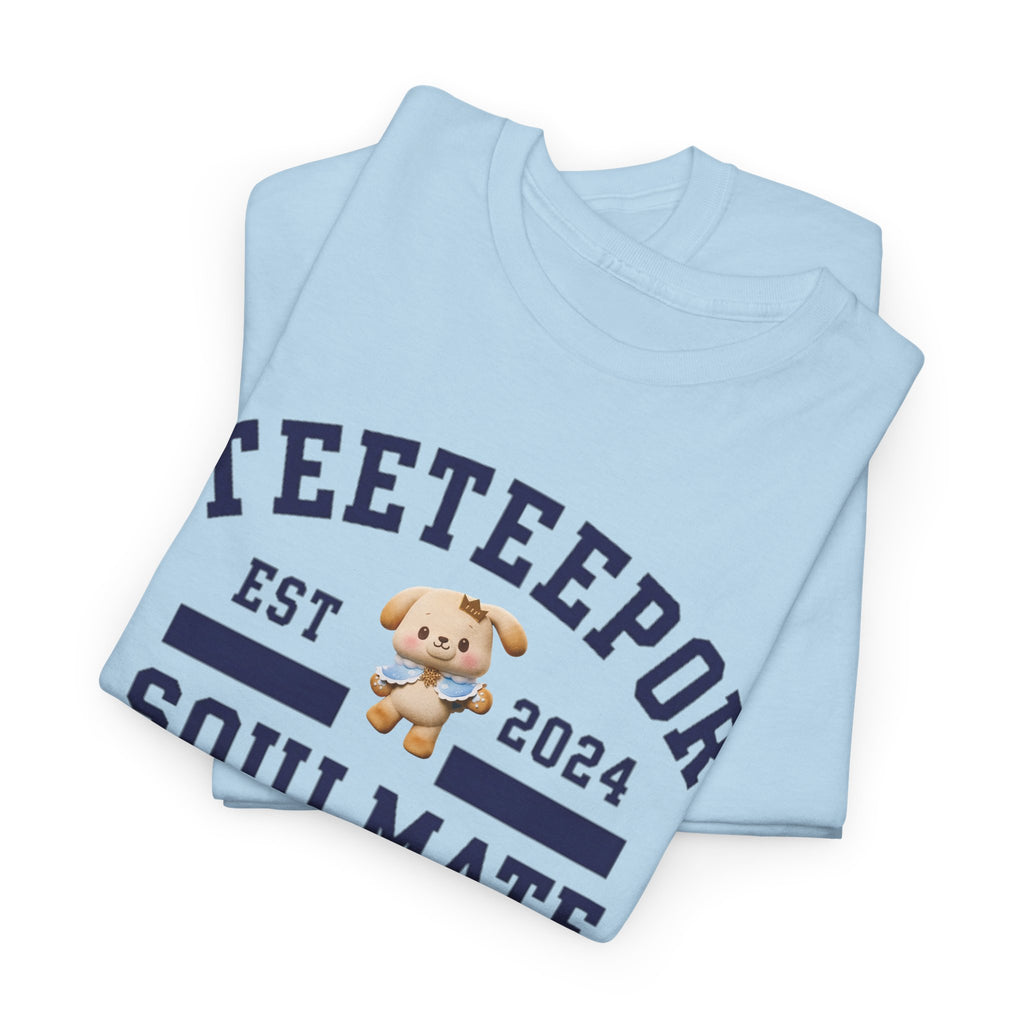 TeeteePor Soulmate Program varsity t-shirt with BokBear mascot — Thai BL Duang With You fan merch, Domundi ship tee