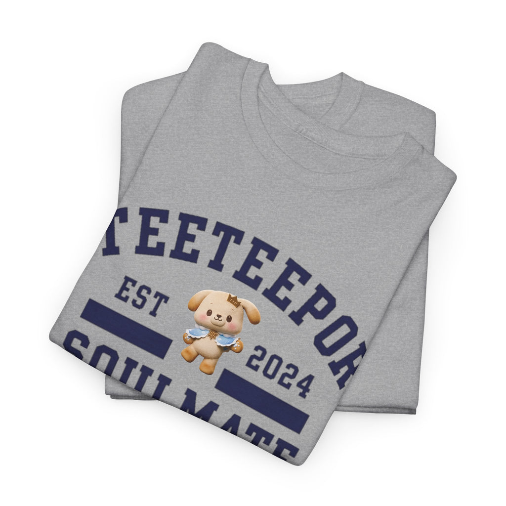 TeeteePor Soulmate Program varsity t-shirt with BokBear mascot — Thai BL Duang With You fan merch, Domundi ship tee