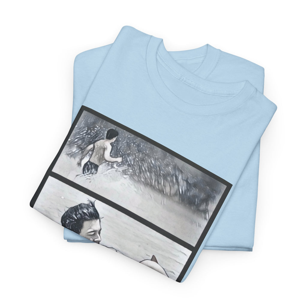 PondPhuwin 'Me and Thee' Thee & Peach three-panel scene t-shirt — Thai BL fan merch