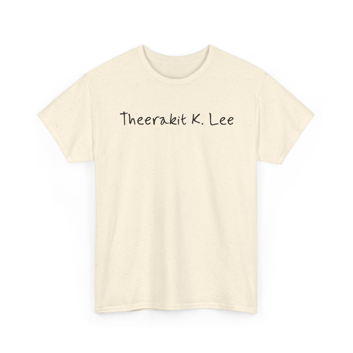 Theerakit K. Lee handwritten tee in natural, front print – Me and Thee PondPhuwin fan merch