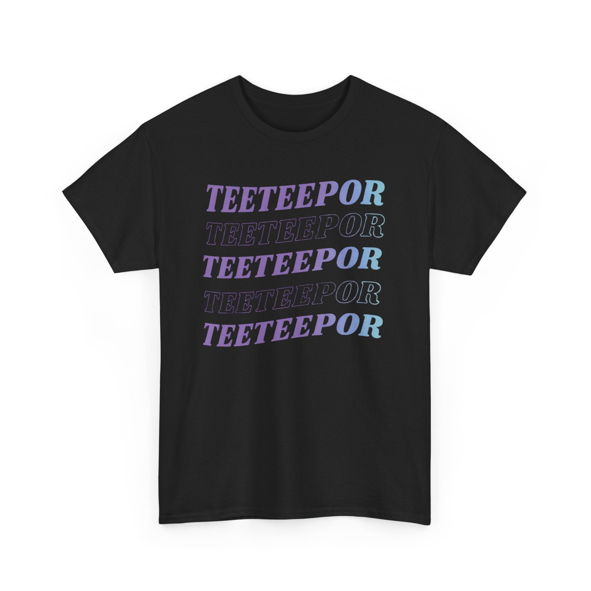 TeeteePor retro gradient t-shirt in black — Thai BL Duang With You fan merch, Domundi ship tee