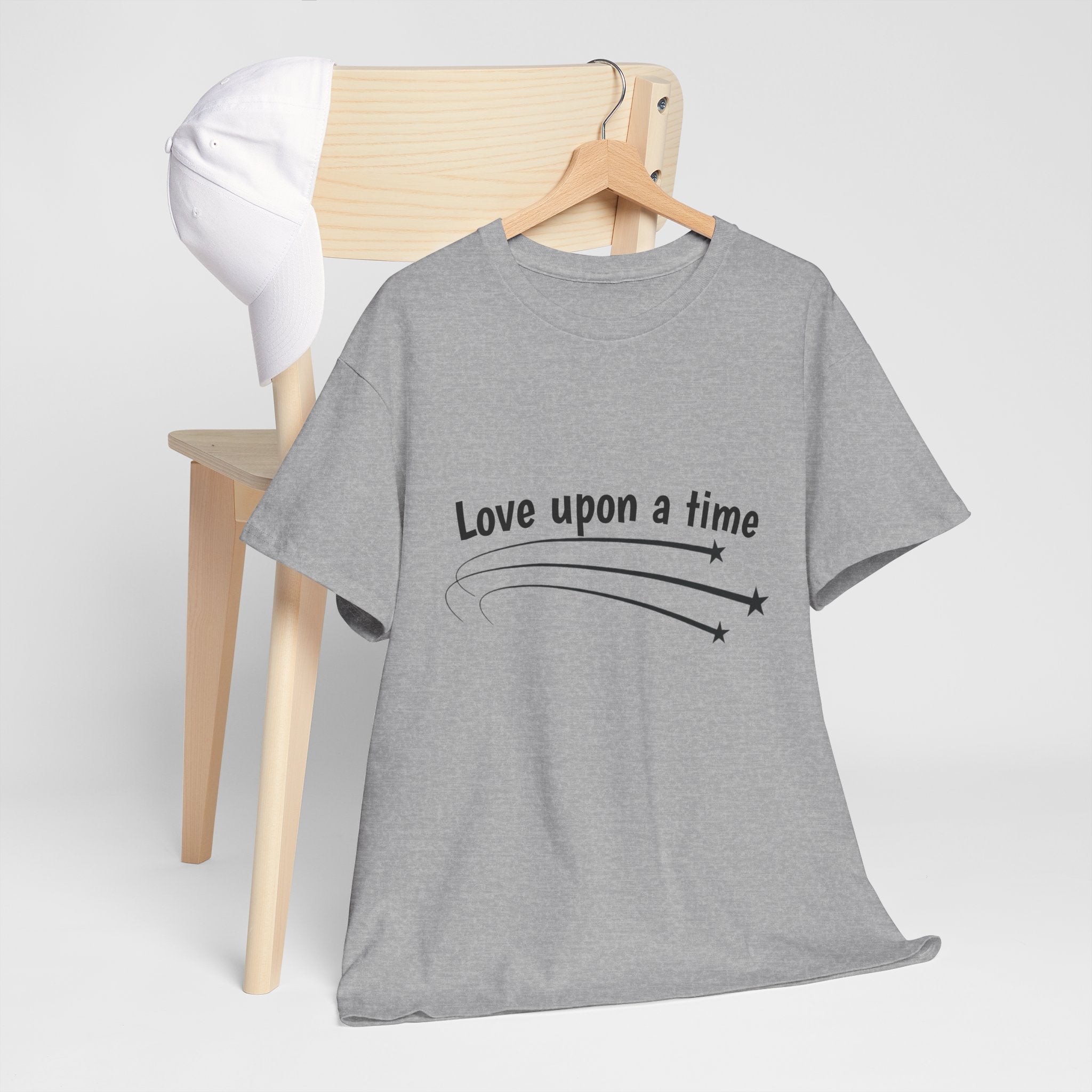 Sport grey Love Upon a Time Shooting Stars t-shirt on a hanger — Thai BL series fan merch
