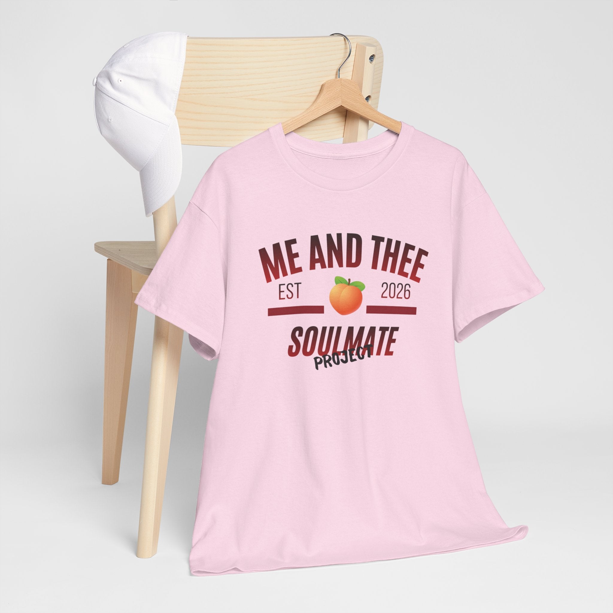Me and Thee 'Soulmate Project' t-shirt in light pink — PondPhuwin Thai BL fan merch