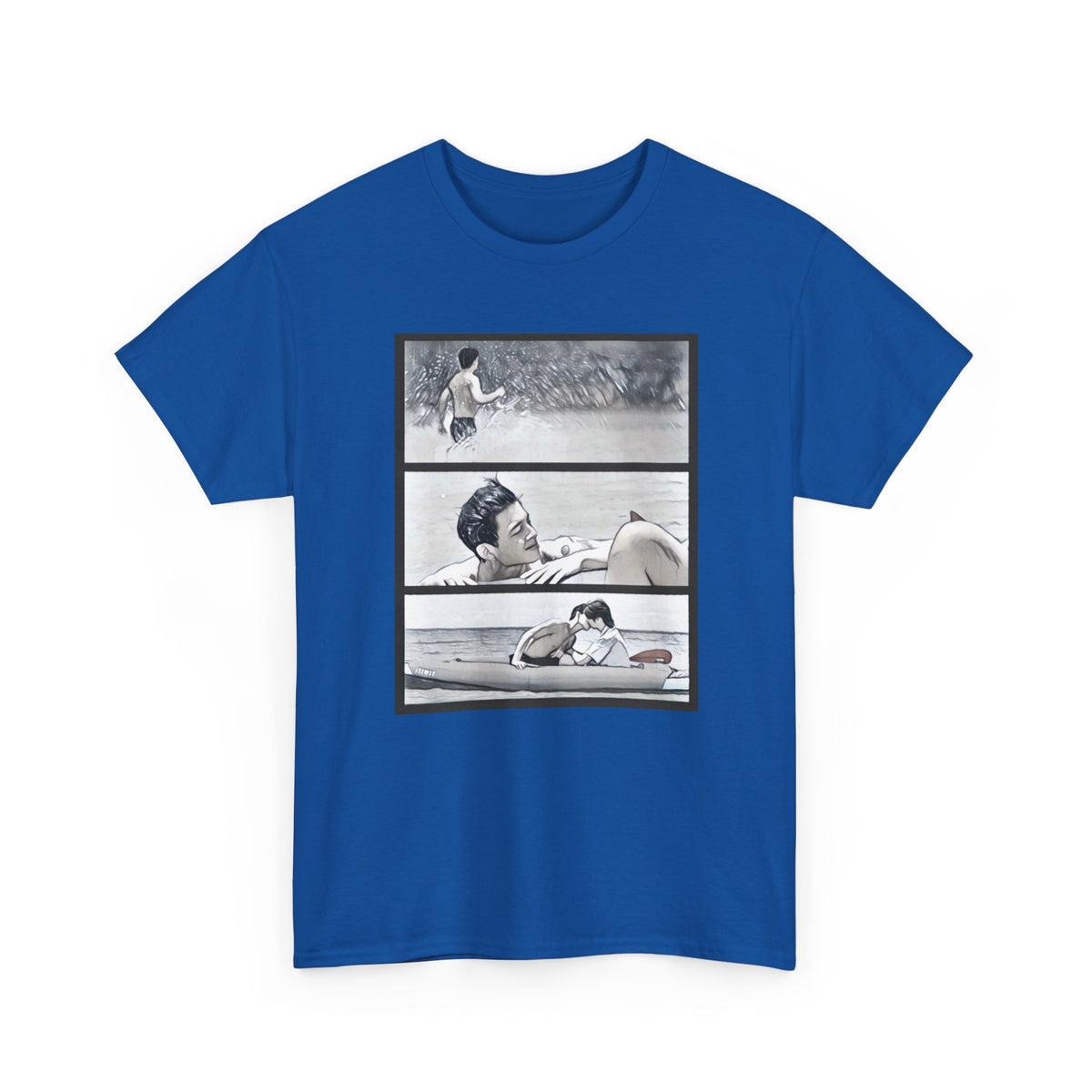 PondPhuwin 'Me and Thee' Thee & Peach three-panel scene t-shirt — Thai BL fan merch