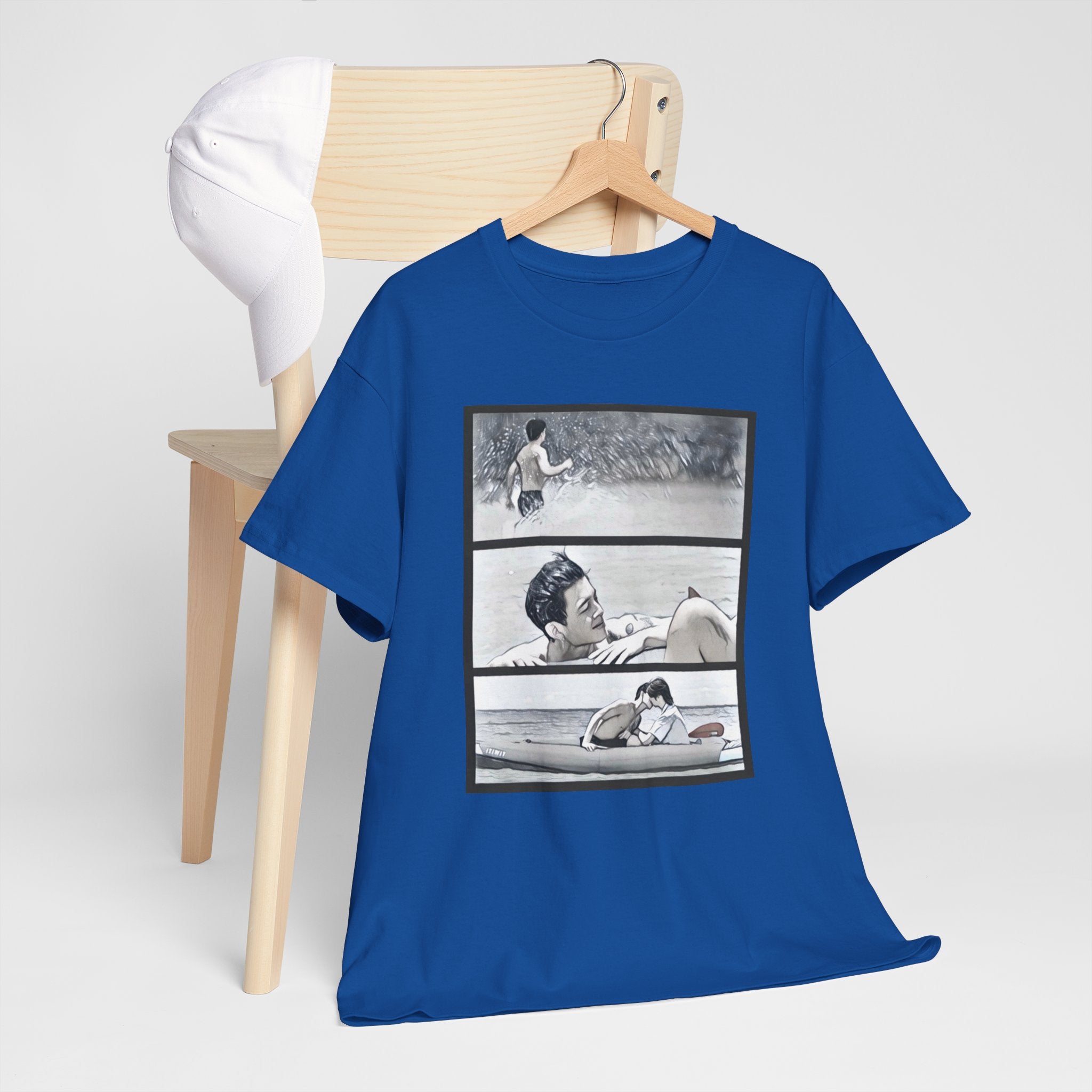 PondPhuwin 'Me and Thee' Thee & Peach three-panel scene t-shirt — Thai BL fan merch