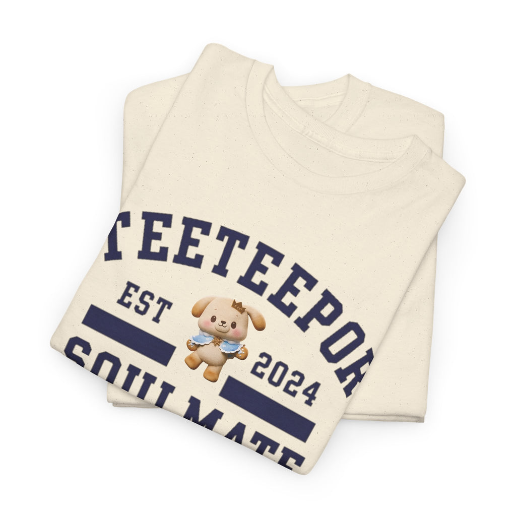 TeeteePor Soulmate Program varsity t-shirt with BokBear mascot — Thai BL Duang With You fan merch, Domundi ship tee