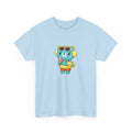 PondPhuwin Permpoon summer mascot tee in light blue, front print – Thai BL fan merch