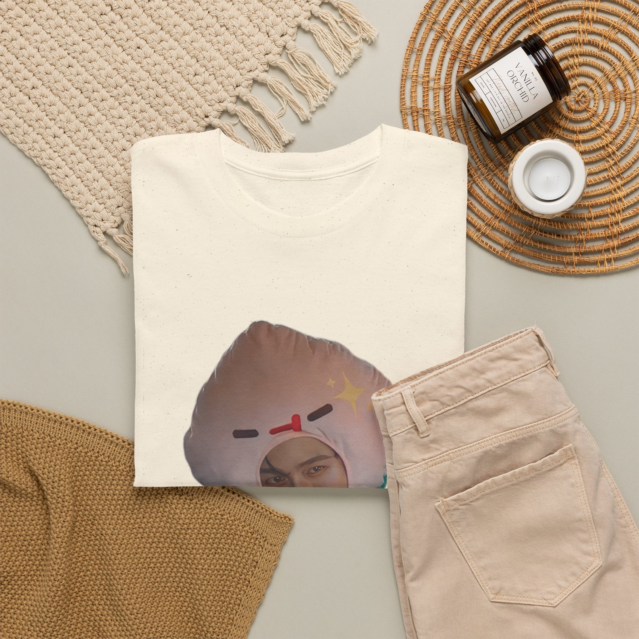 Pond as Thee 'Theerakit K. Lee' t-shirt in cream — PondPhuwin 'Me and Thee' fan merch