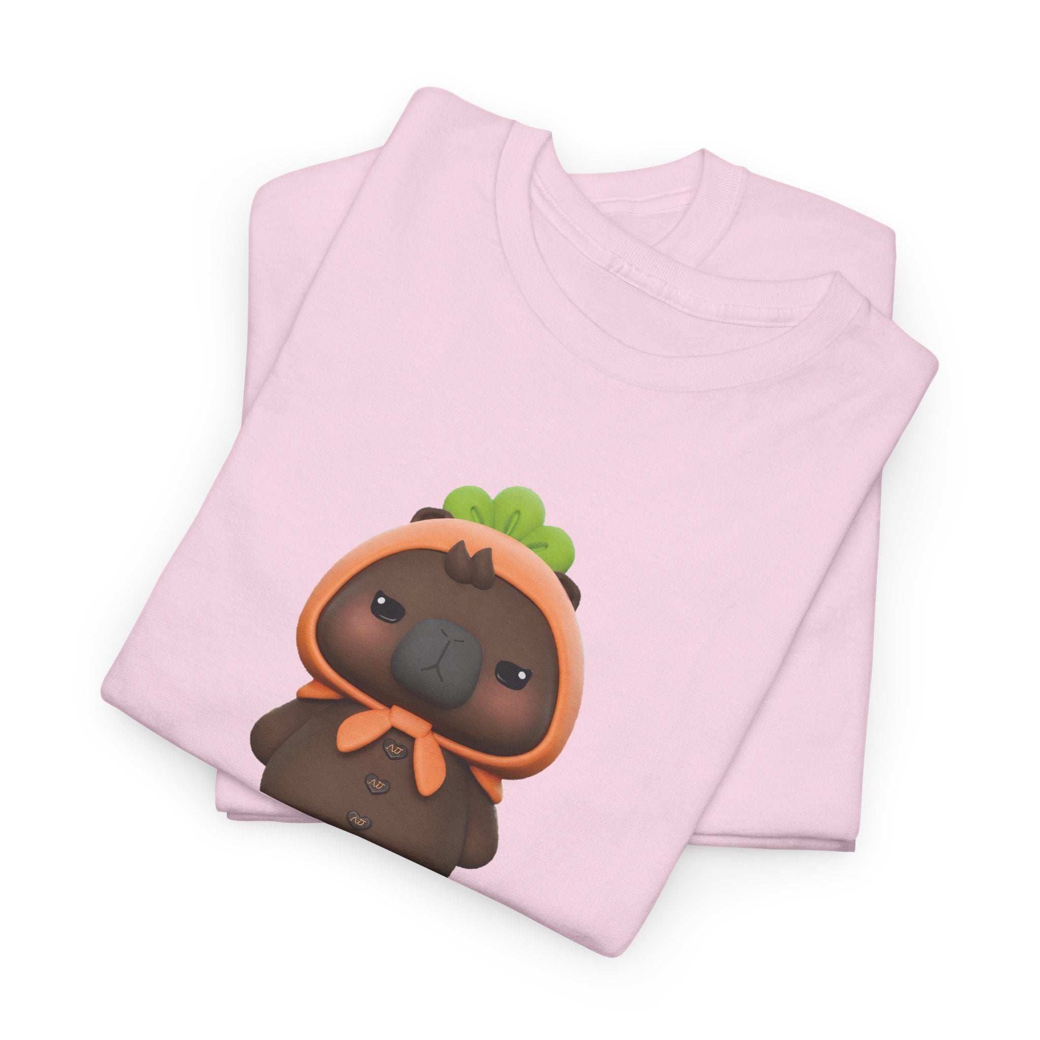 Folded light pink NetJJ JookKroo mascot t-shirt — Love Upon a Time Thai BL fan merch