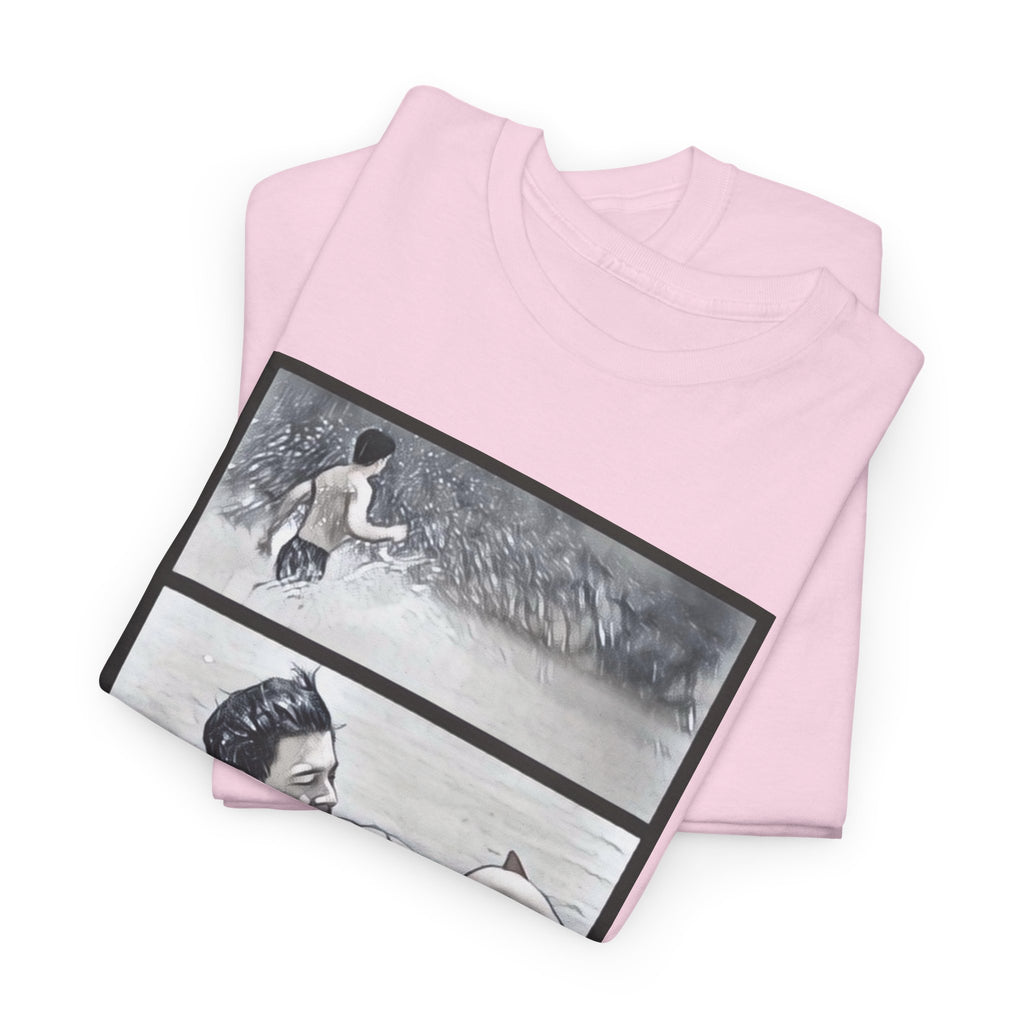 PondPhuwin 'Me and Thee' Thee & Peach three-panel scene t-shirt — Thai BL fan merch