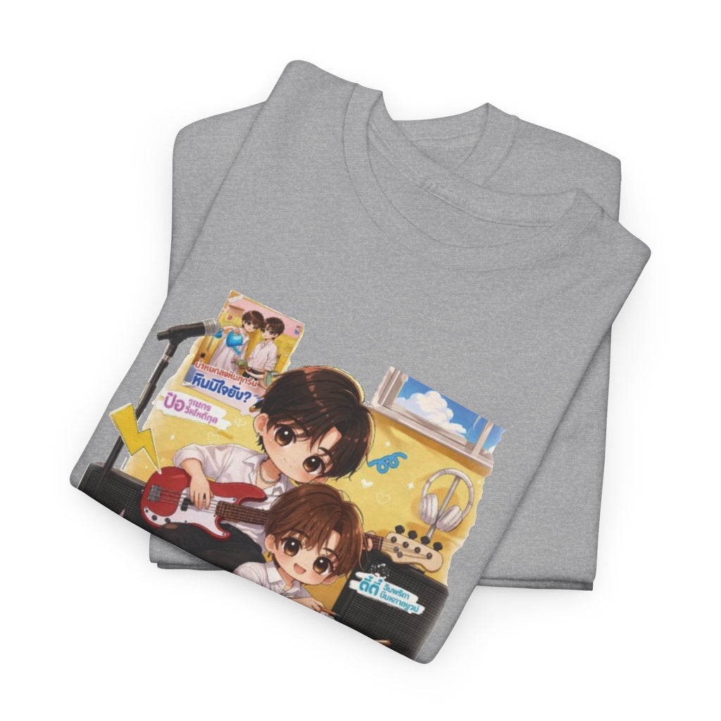 Folded Sport Grey Duang With You TeeteePor series tees, print detail