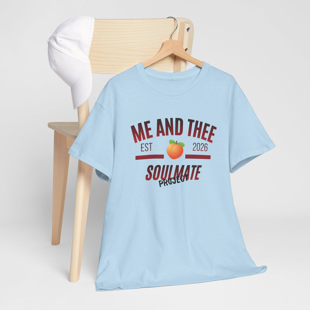 Me and Thee 'Soulmate Project' t-shirt in light blue — PondPhuwin Thai BL fan merch