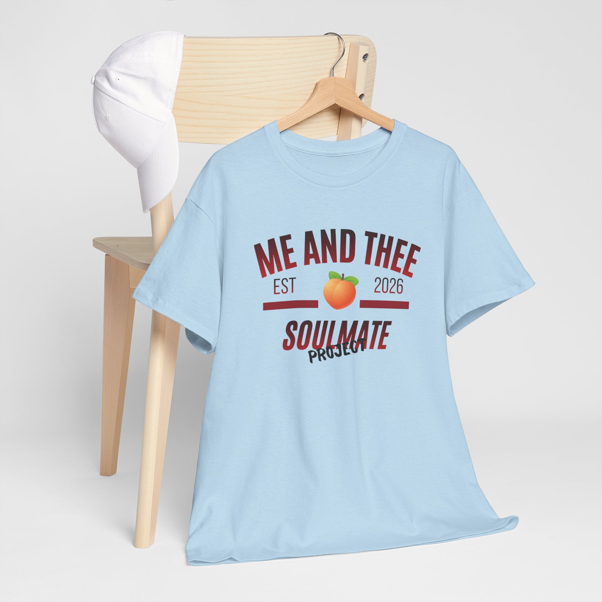 Me and Thee 'Soulmate Project' t-shirt in light blue — PondPhuwin Thai BL fan merch