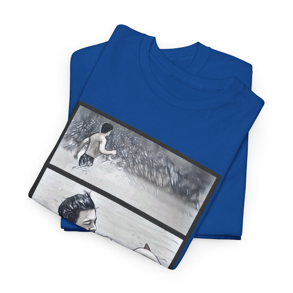 PondPhuwin 'Me and Thee' Thee & Peach three-panel scene t-shirt — Thai BL fan merch