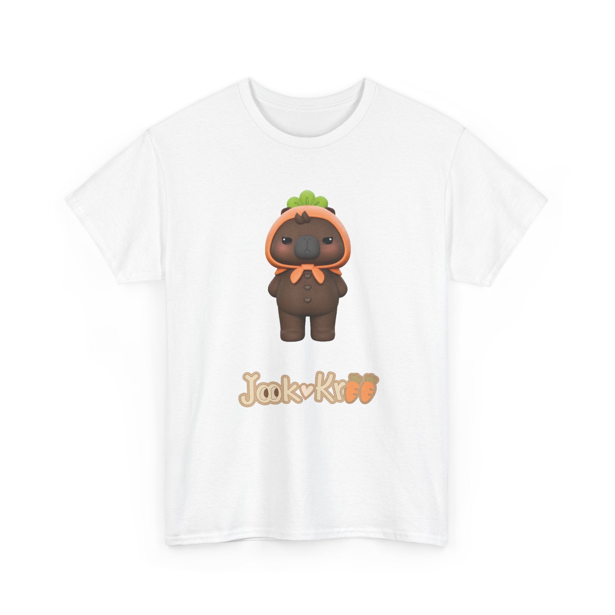NetJJ JookKroo mascot t-shirt in white — Love Upon a Time Thai BL fan merch