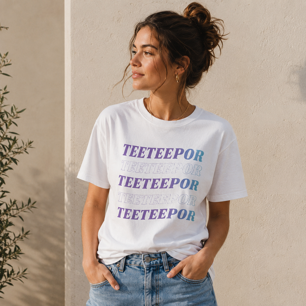TeeteePor retro gradient t-shirt — Thai BL Duang With You fan merch, Domundi ship tee