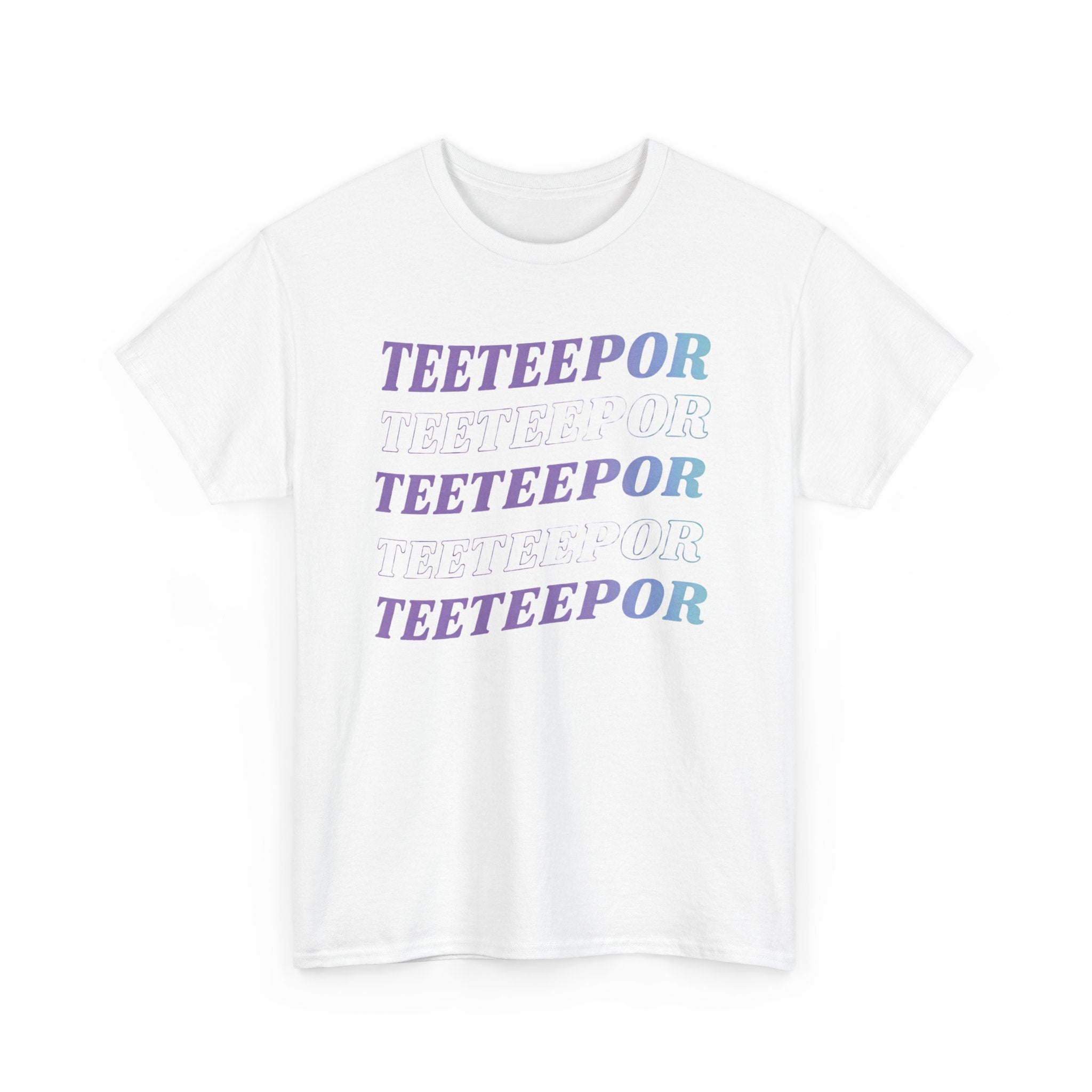 TeeteePor retro gradient t-shirt in white — Thai BL Duang With You fan merch, Domundi ship tee