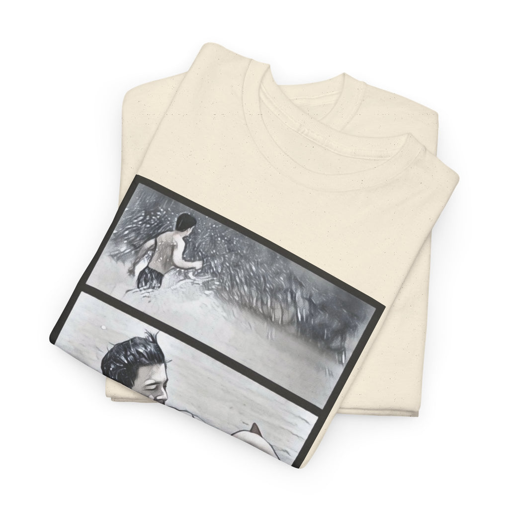 PondPhuwin 'Me and Thee' Thee & Peach three-panel scene t-shirt — Thai BL fan merch