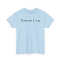 Theerakit K. Lee handwritten tee in light blue, front print – Me and Thee PondPhuwin fan merch