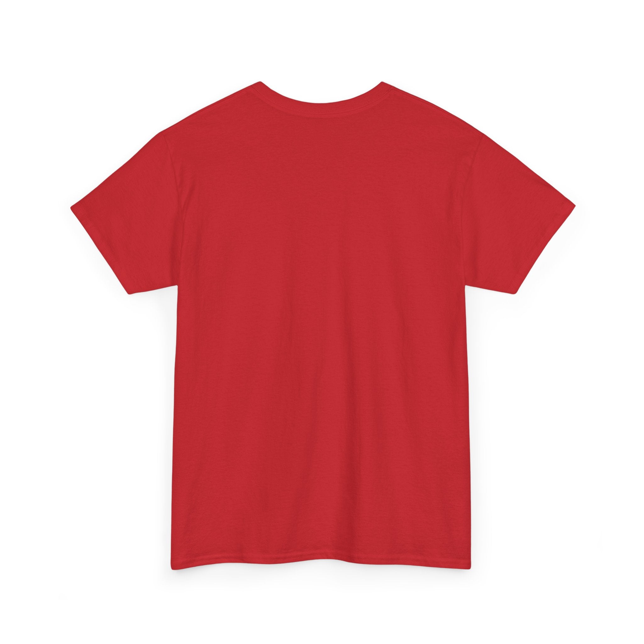 Red colour option – blank front of the Duang With You TeeteePor unisex cotton tee