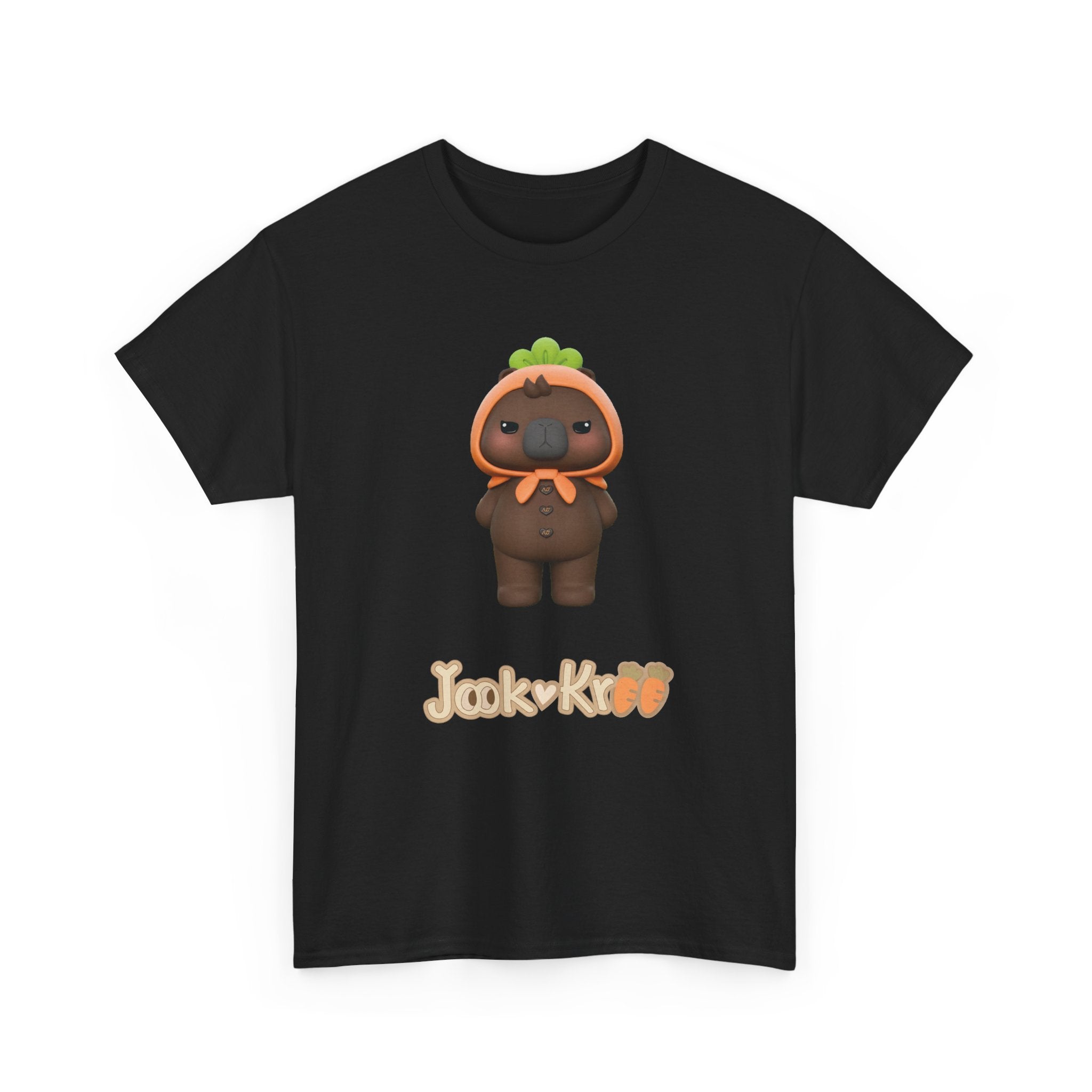 NetJJ JookKroo mascot t-shirt in black — Love Upon a Time Thai BL fan merch