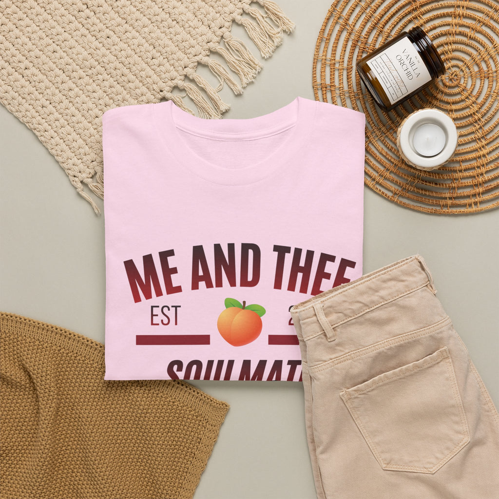 Me and Thee 'Soulmate Project' t-shirt in light pink — PondPhuwin Thai BL fan merch