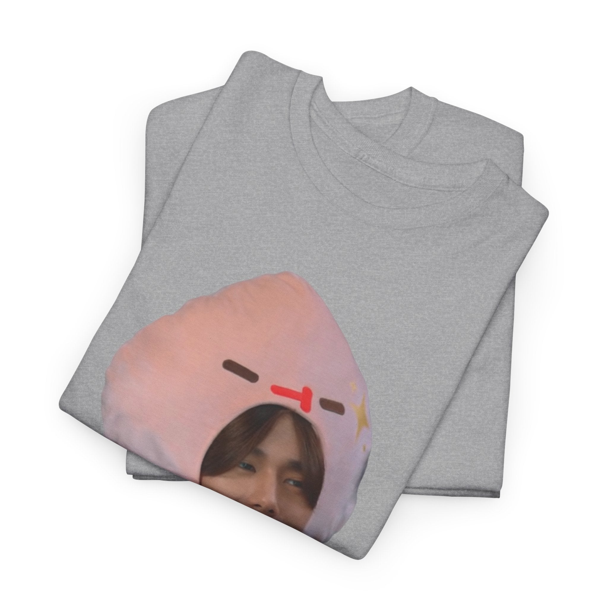 'Look Peach' Phuwin as Peach t-shirt in sport grey — PondPhuwin Me and Thee fan merch