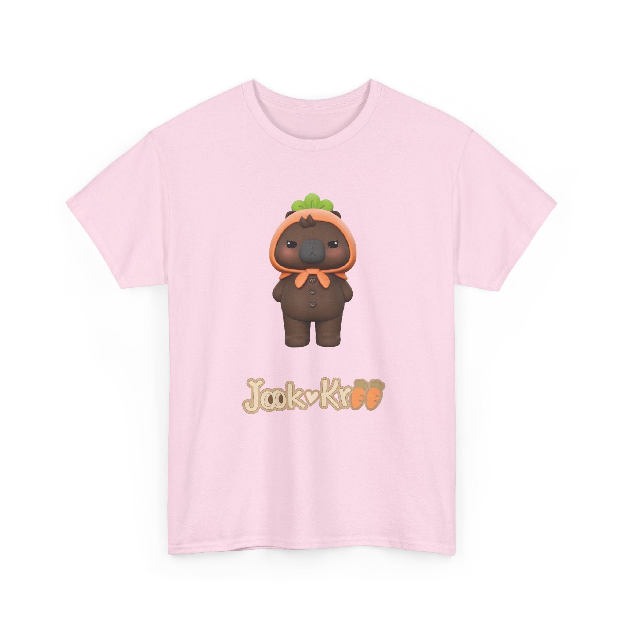 NetJJ JookKroo mascot t-shirt in light pink — Love Upon a Time Thai BL fan merch