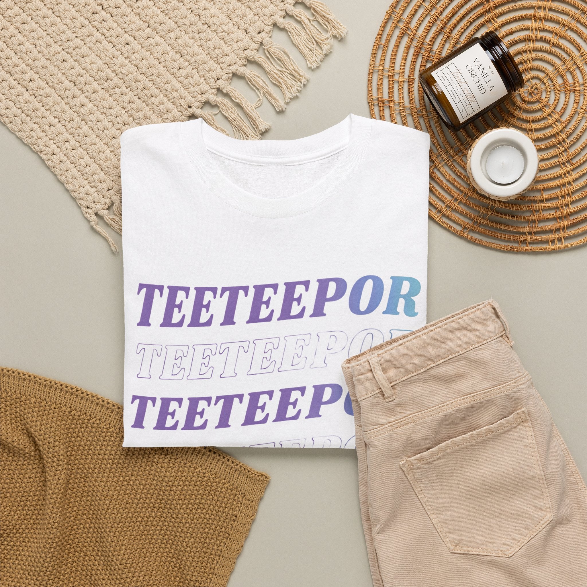 TeeteePor retro gradient t-shirt — Thai BL Duang With You fan merch, Domundi ship tee