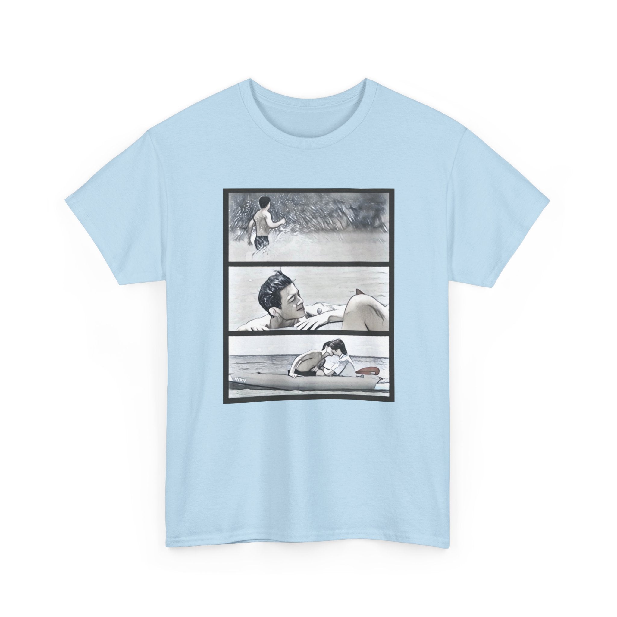 PondPhuwin 'Me and Thee' Thee & Peach three-panel scene t-shirt — Thai BL fan merch
