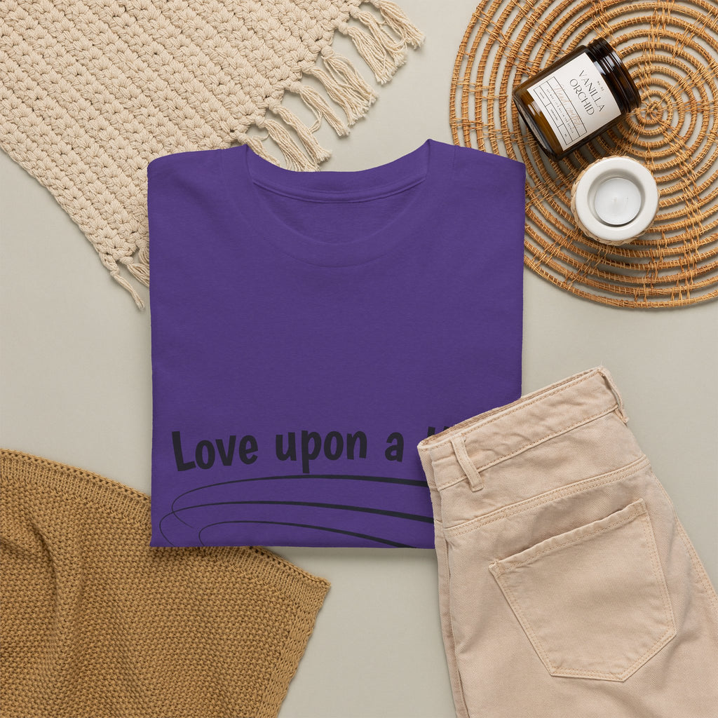 Folded lilac Love Upon a Time Shooting Stars t-shirt — Thai BL series fan merch
