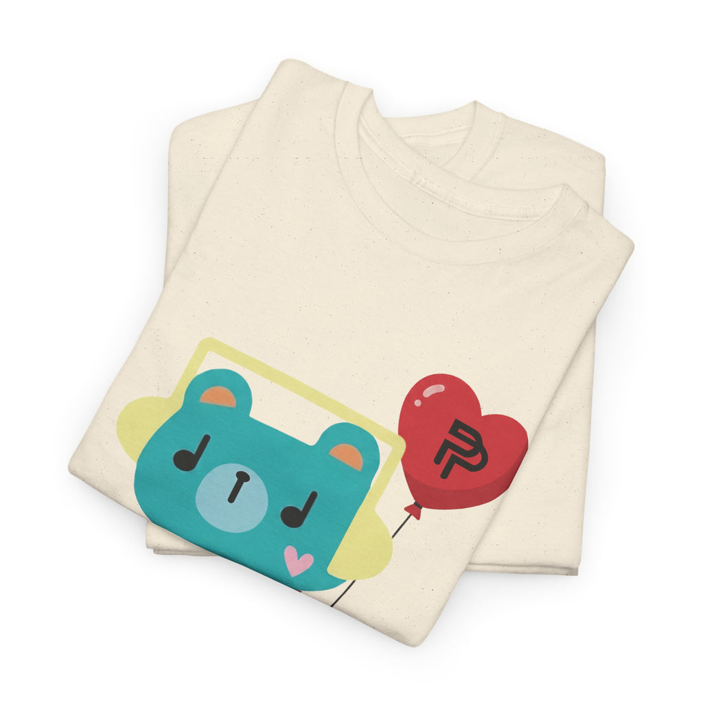 PondPhuwin 'Permpoon' bear mascot t-shirt in natural — Thai BL fan merch
