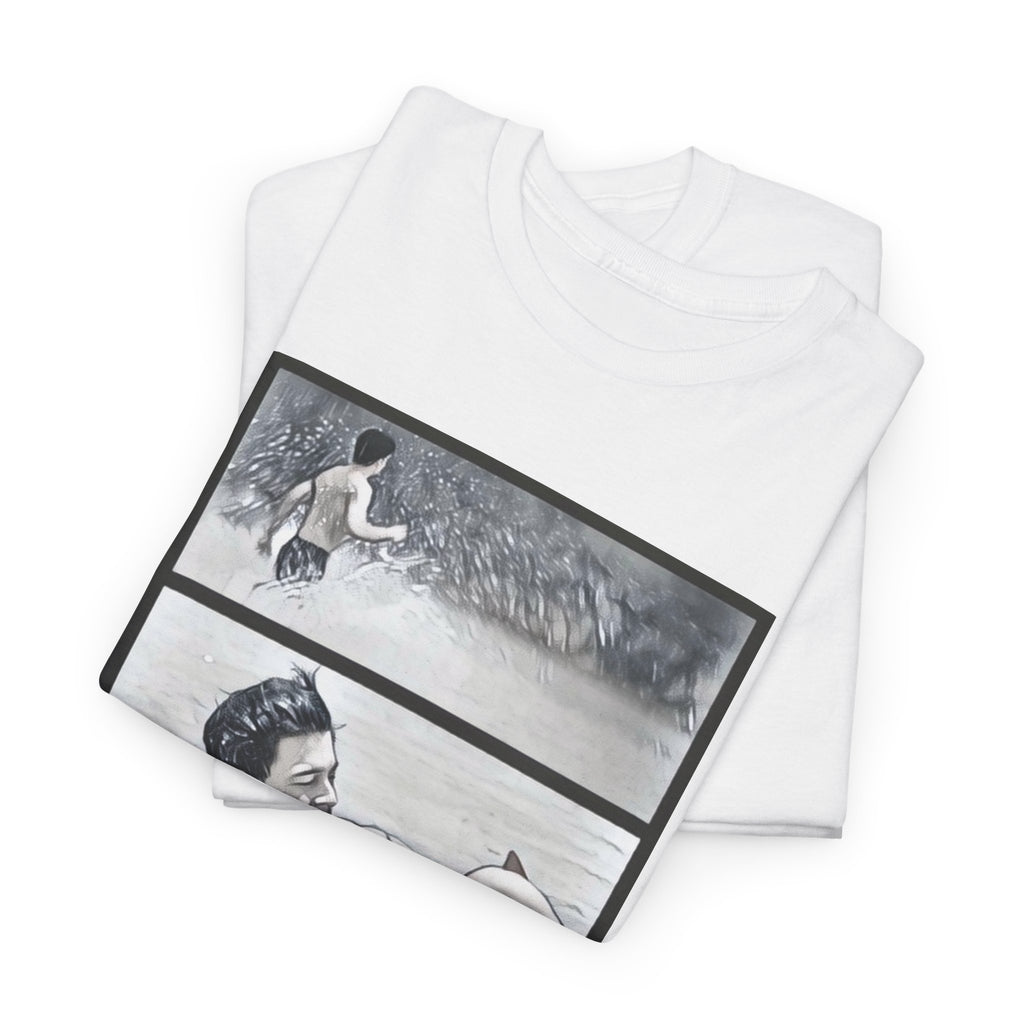 PondPhuwin 'Me and Thee' Thee & Peach three-panel scene t-shirt — Thai BL fan merch