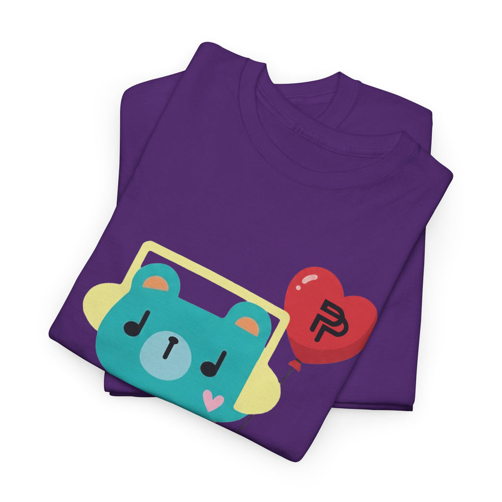 PondPhuwin 'Permpoon' bear mascot t-shirt in purple — Thai BL fan merch