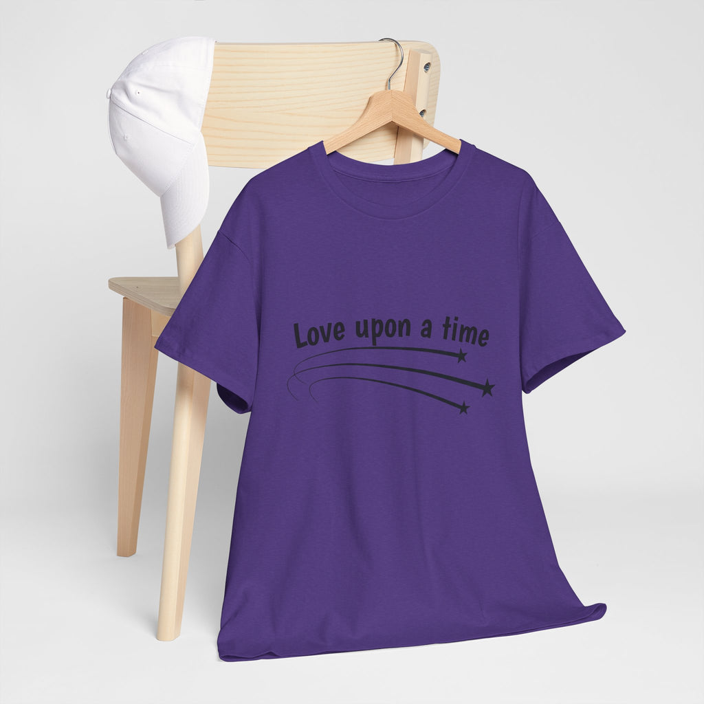 Lilac Love Upon a Time Shooting Stars t-shirt, back view — Thai BL series fan merch
