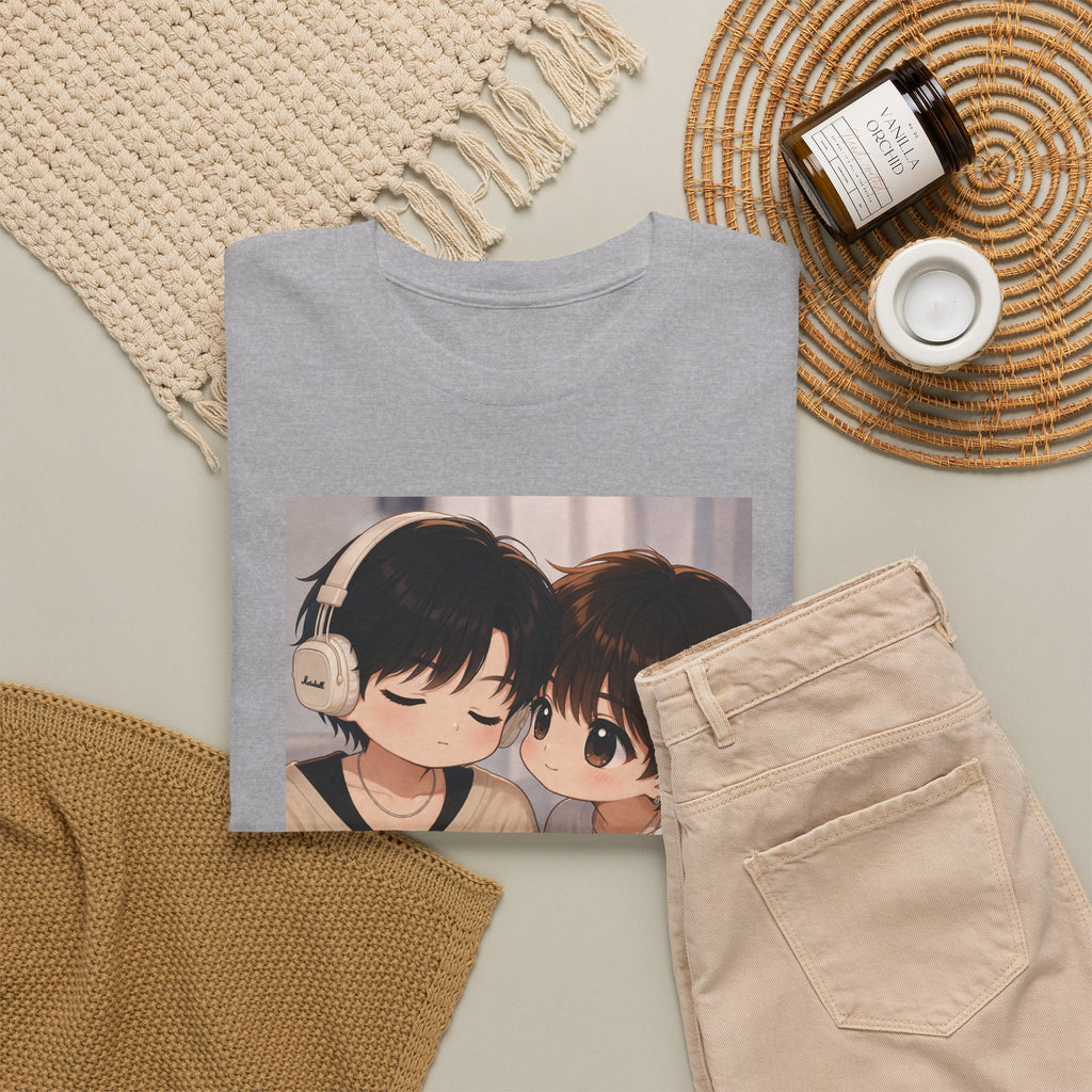 Sport Grey Duang With You TeeteePor chibi tee, flat-lay styled with neutral props