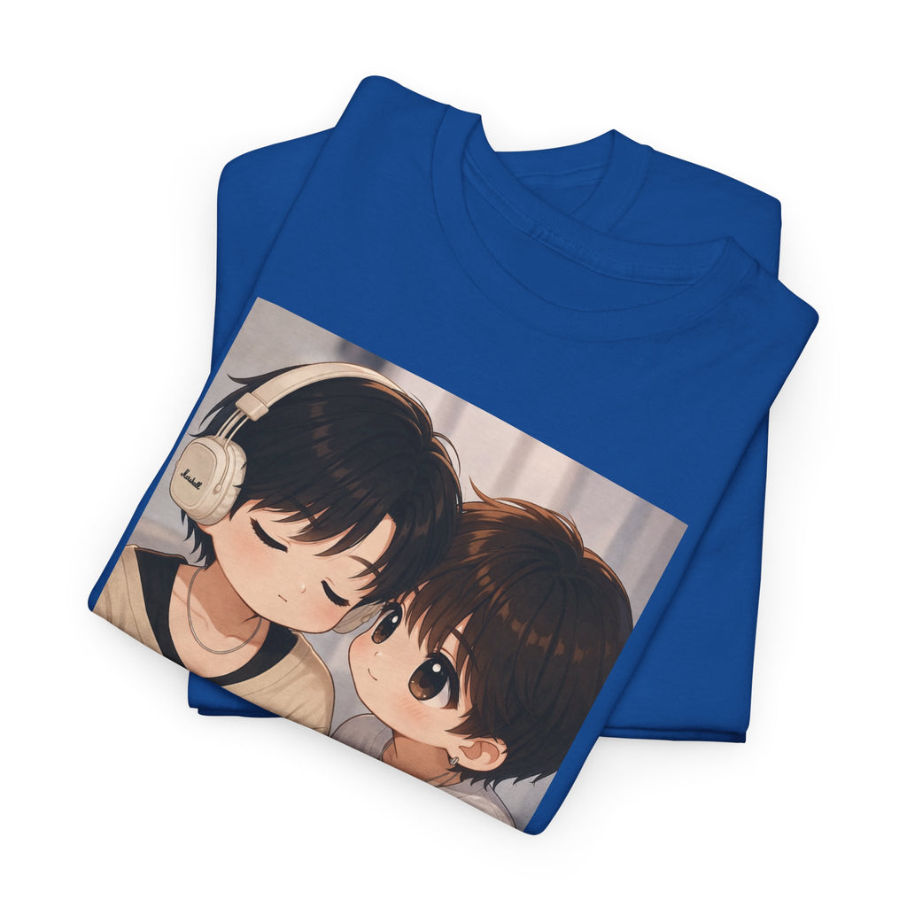 Folded Royal Duang With You TeeteePor chibi couple tees, print detail