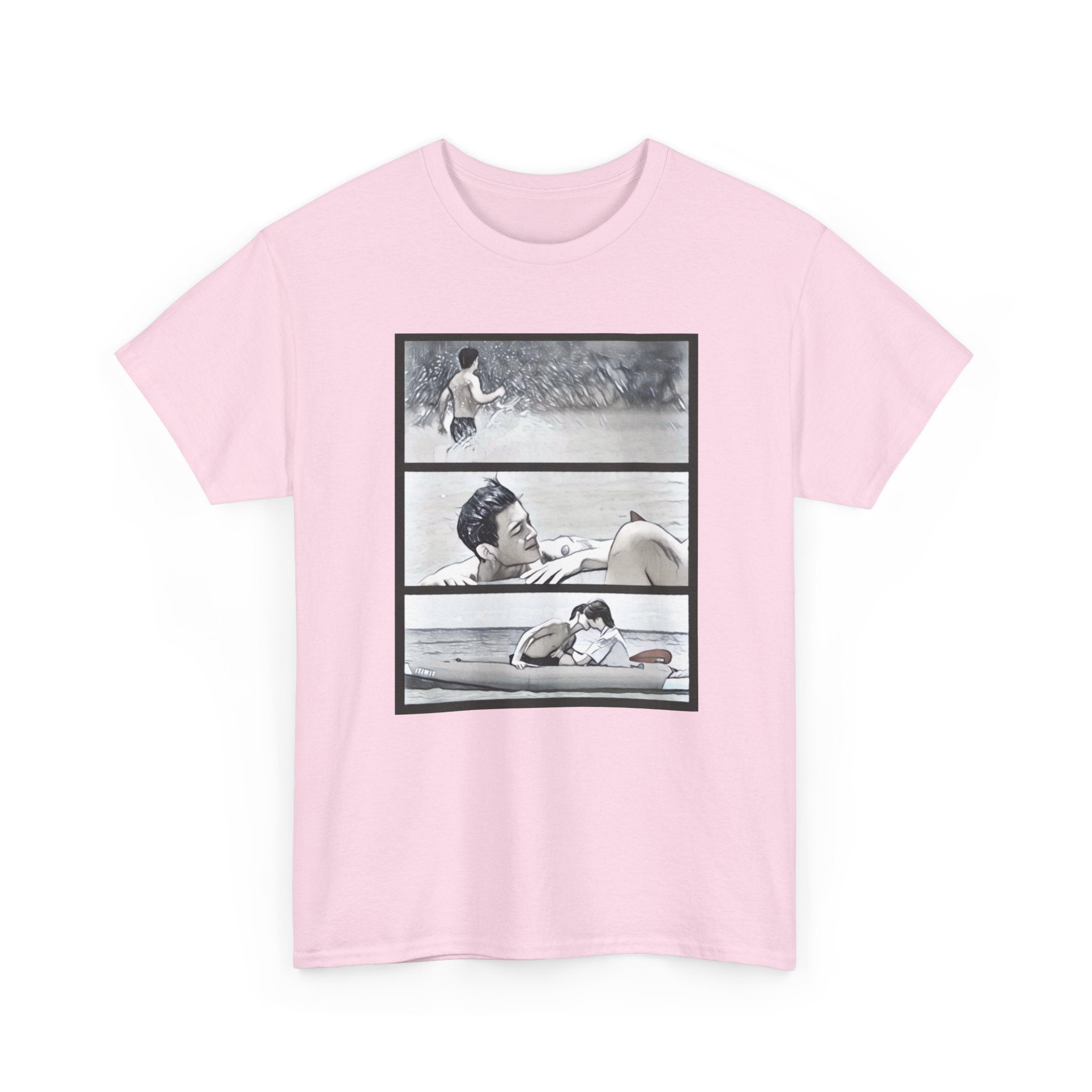 PondPhuwin 'Me and Thee' Thee & Peach three-panel scene t-shirt — Thai BL fan merch