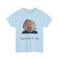 Pond as Thee 'Theerakit K. Lee' print on a light blue unisex t-shirt (Me and Thee, PondPhuwin), front view