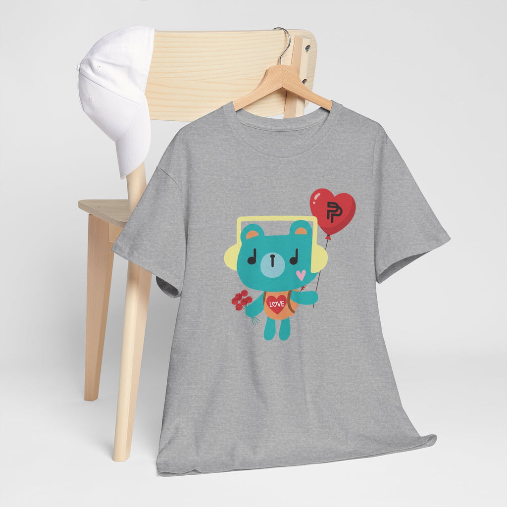 PondPhuwin 'Permpoon' bear mascot t-shirt in sport grey — Thai BL fan merch