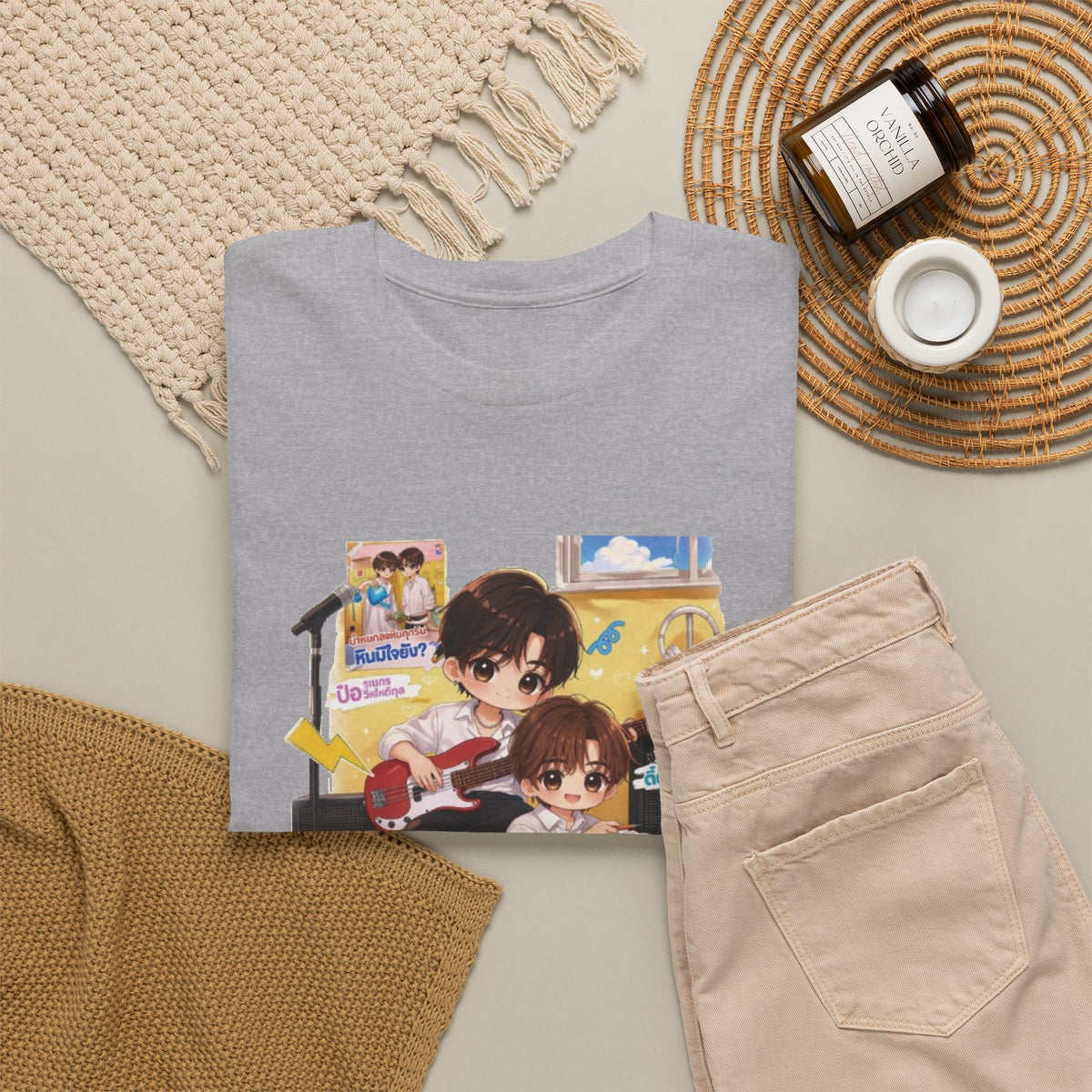 Sport Grey Duang With You TeeteePor series tee, flat-lay styled with neutral props
