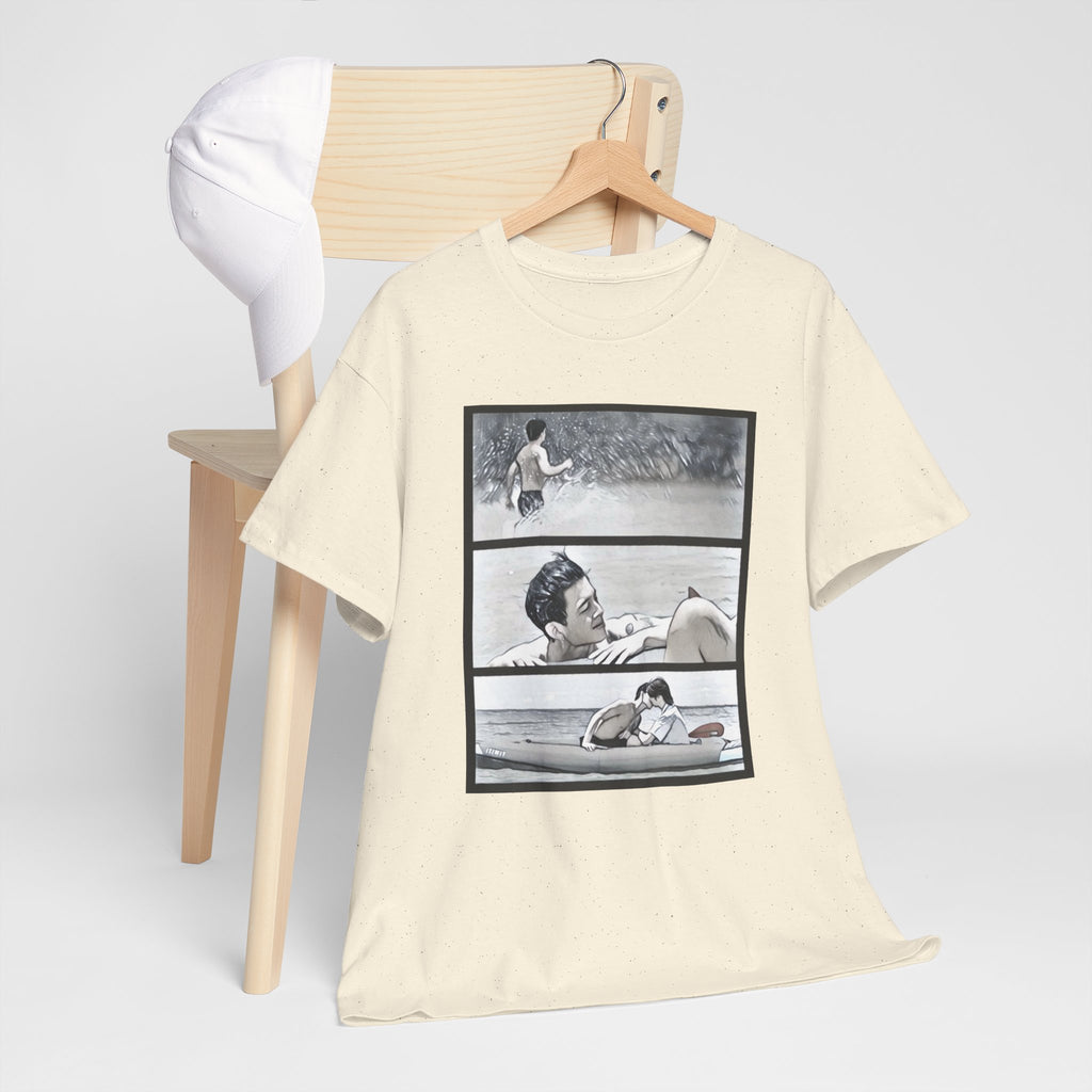 PondPhuwin 'Me and Thee' Thee & Peach three-panel scene t-shirt — Thai BL fan merch