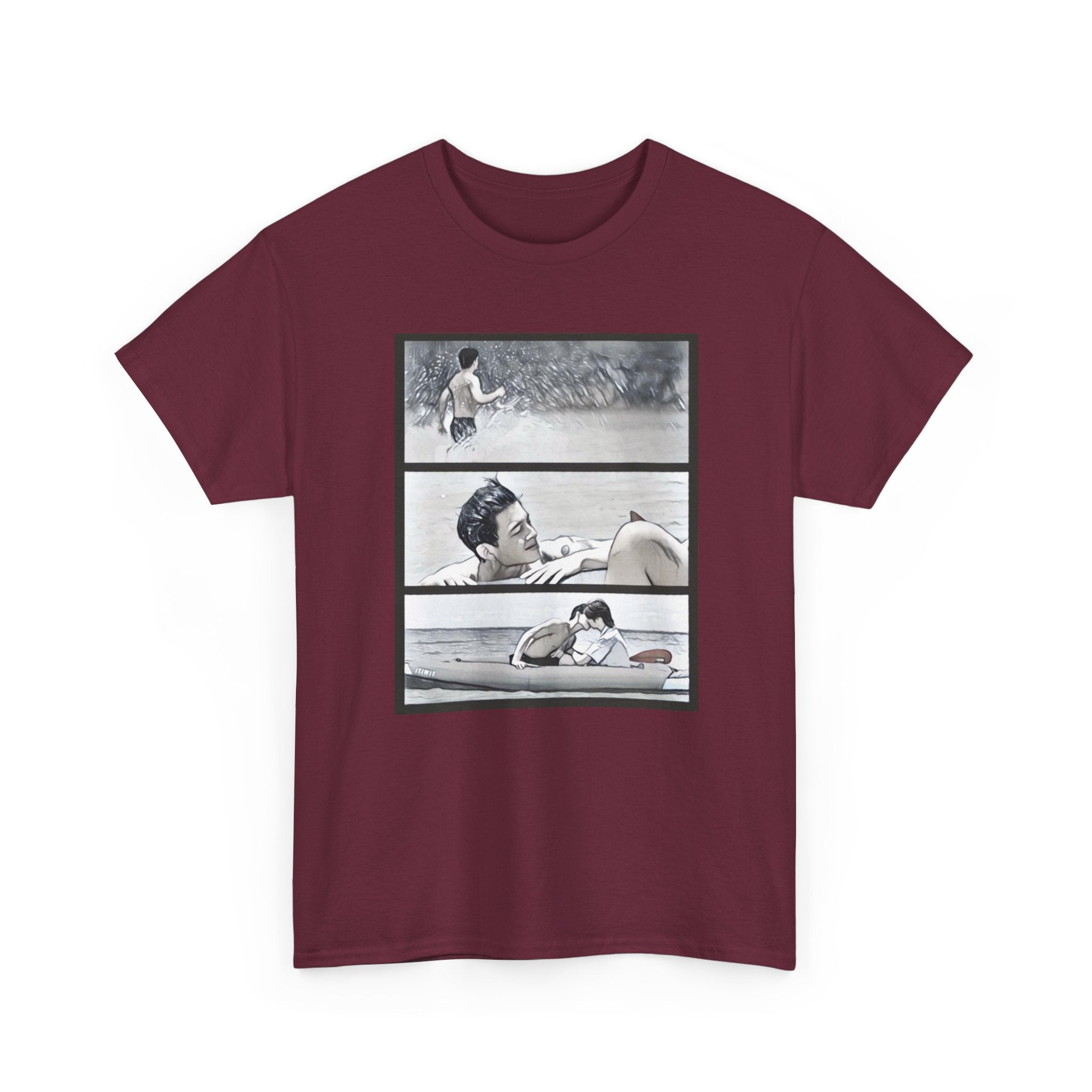 PondPhuwin 'Me and Thee' Thee & Peach three-panel scene t-shirt — Thai BL fan merch