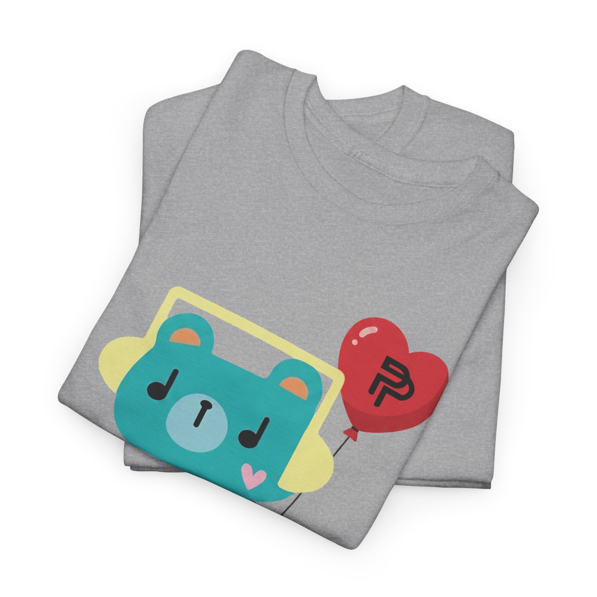 PondPhuwin 'Permpoon' bear mascot t-shirt in sport grey — Thai BL fan merch